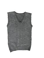 Жилет детский вязаный "косы" 