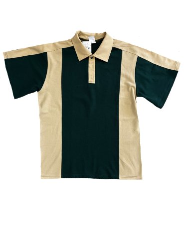 Рубашка поло мужская короткий рукав изумруд (бежевый ворот и планка) пике Рубашка поло мужская короткий рукав изумруд (бежевый ворот и планка) пике