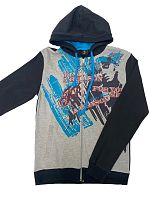 Толстовка с капюшоном и принтом на молнии (Fort)