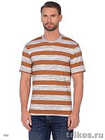 Футболка мужская короткий рукав полоса  (береза)