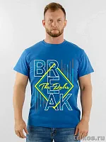 Футболка мужская Х/Б короткий рукав с шелкографией 
