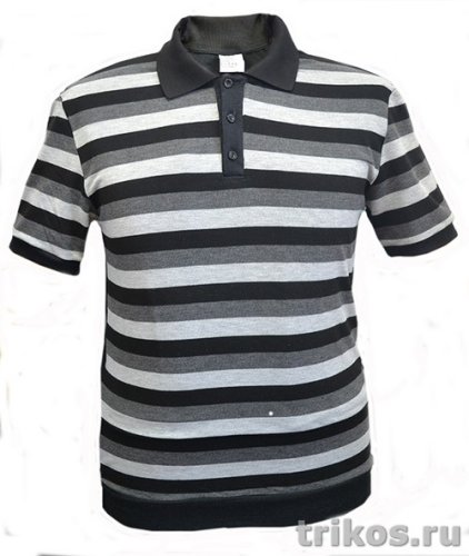 Рубашка поло кор.рукав на манжете полоса 