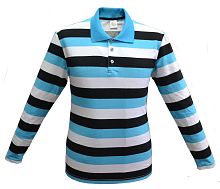 Рубашка поло длин.рукав полоса