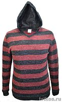 Свитшот мужской  полоса с капюшоном