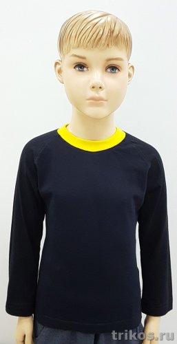 Футболка детская длинный рукав комбинированная Футболка детская длинный рукав комбинированная