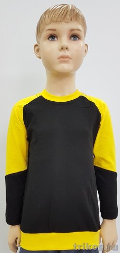 Футболка Х/Б детская длин.рукав комбинированная