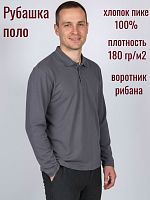 Рубашка поло мужская длин.рукав 